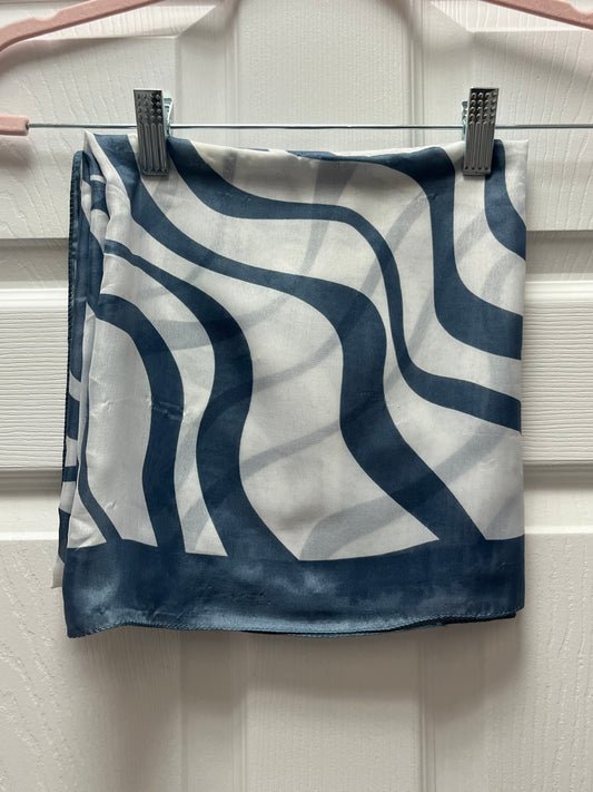 Navy and White Scarf