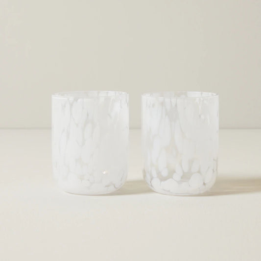 SET OF 2 CONFETTI LOWBALL GLASSES
