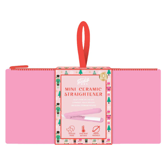 mini pink ceramic hair straightener 