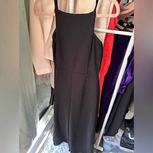 Boohoo Black Strapless Jumpsuit Size 8