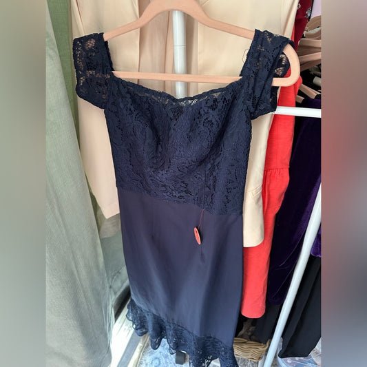Chi Chi London Navy Lace Dress UK Size 6